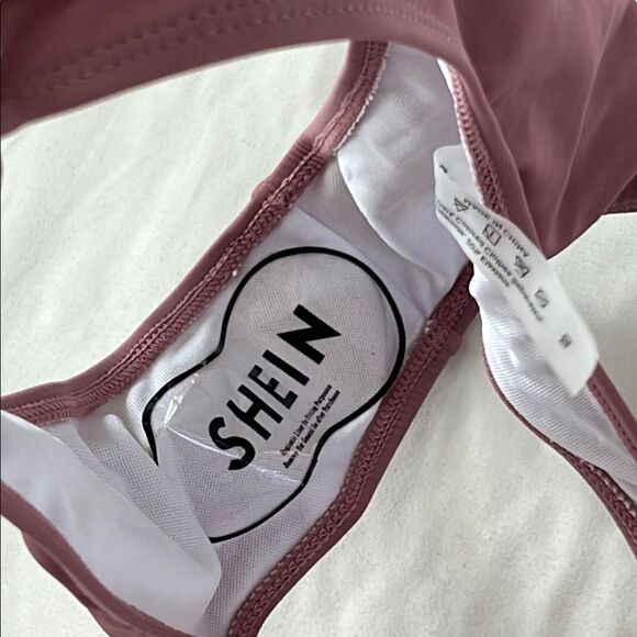 SHEIN Pink Bikini with Bandeau Top and High-Cut Bottoms - Picture 3 of 6